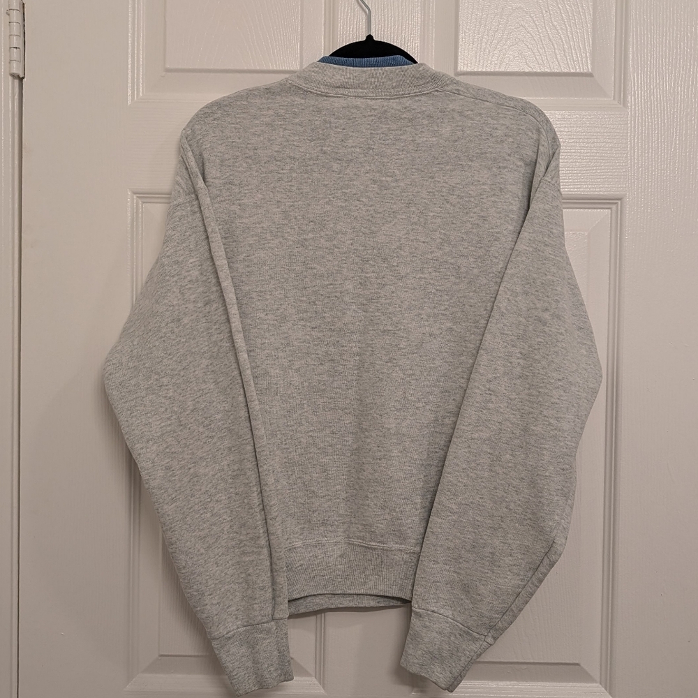90s Interracial Angels Holiday Morning Sun Top Stitch Sweater M Grey Pullover - Picture 3 of 5
